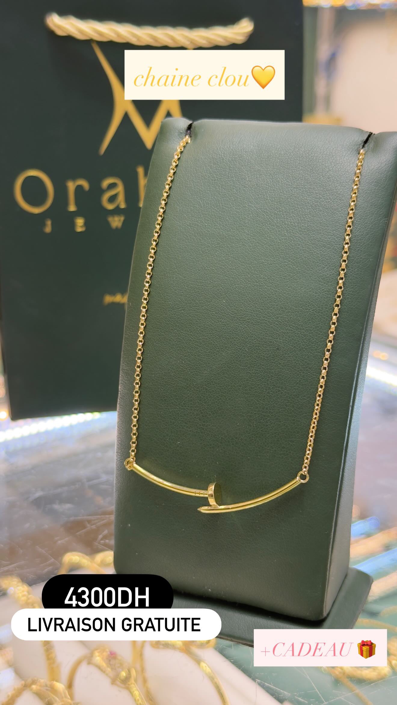 Collier en Or 18k - Chaine Clou