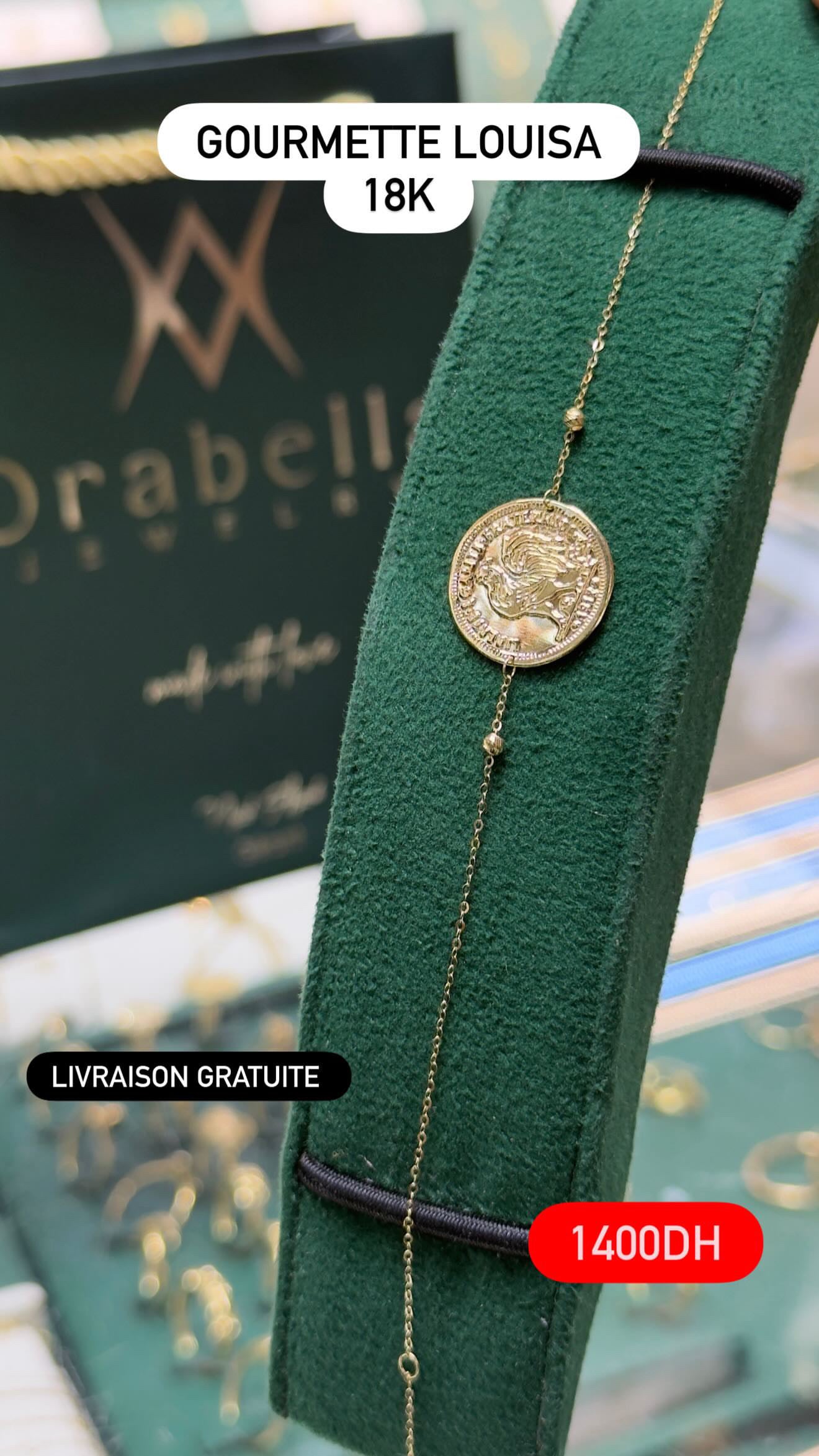 Gourmette Louisa en Or 18k