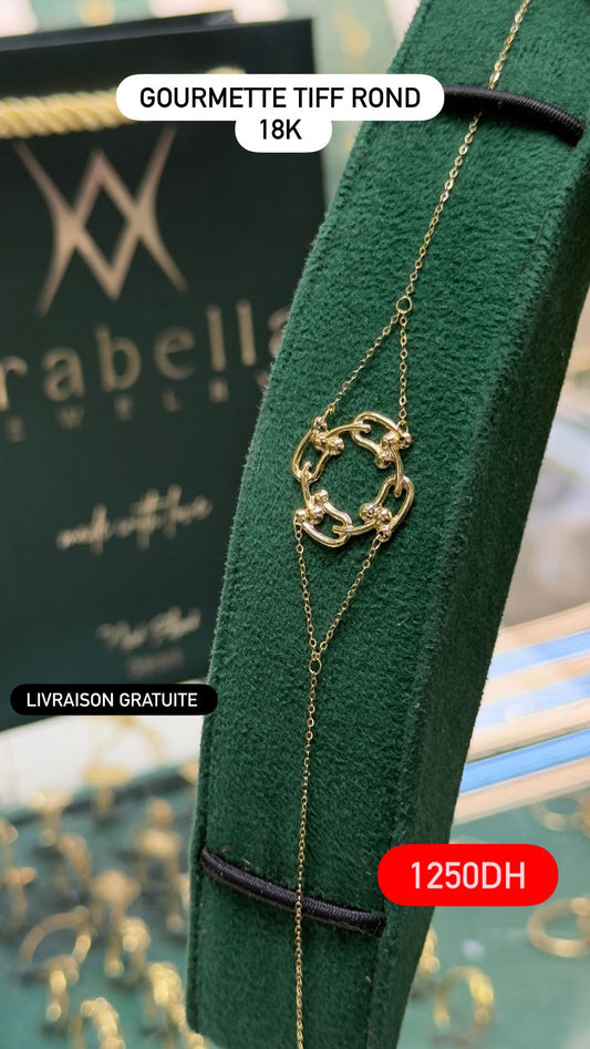 Gourmette en Or 18k Tif Rond
