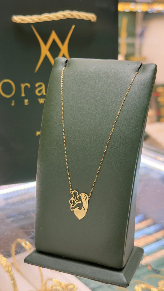 Collier Maman petite en Or 18k