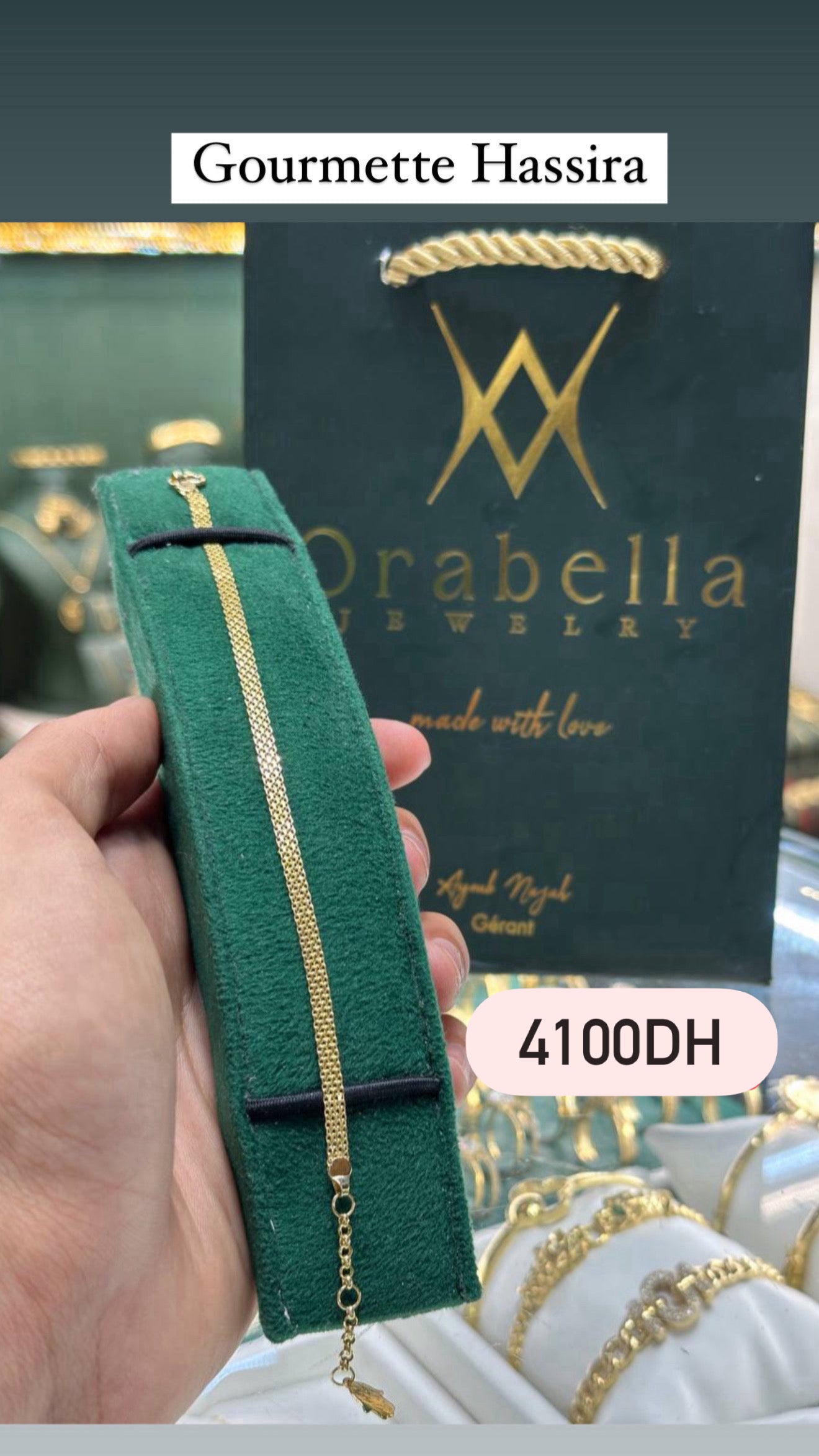 Gourmette Hassira en Or 18k